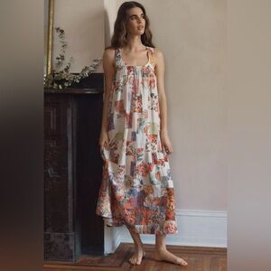 LyreBird Printed Tie-Back Midi Nap Dress